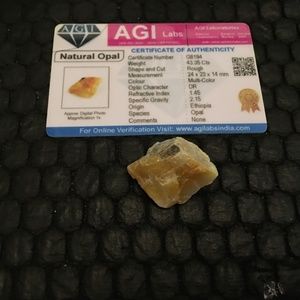 43 Carat Certified Natural Opal - liquidating supplies